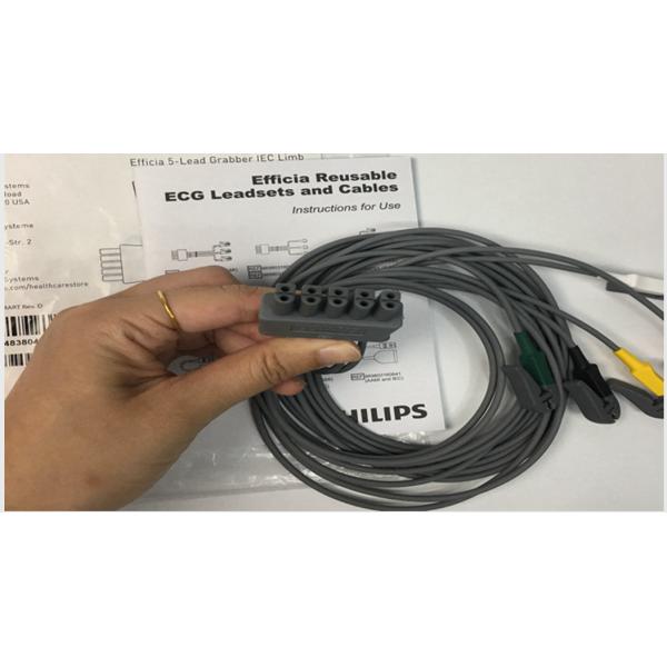 PHLIP Efficia Reusable 5 Lead ECG Cable IEC Limb For Adults