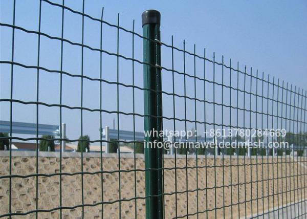 RAL6005 Welded Wire Mesh Rolls Green PVC Coated Holland Wire Fence