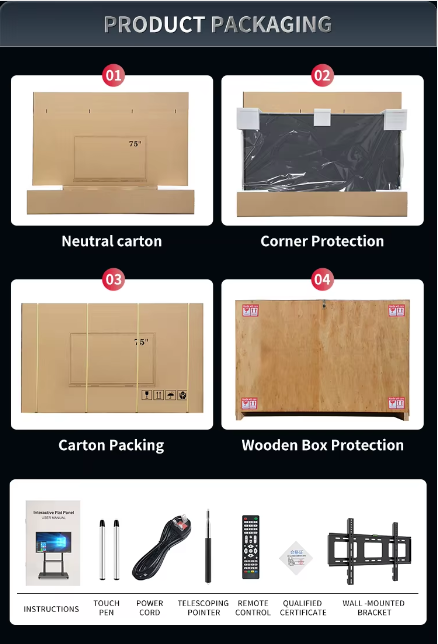 Smart Interactive LED Touch Screen Tablet Elevator-Suitable Electronic Whiteboard for Multimedia Teaching and Conference