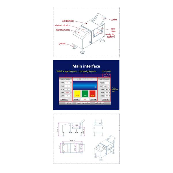 Hardware Screw Package Automatic Inspection Machine with Blue SUS Stainless Steel Parts