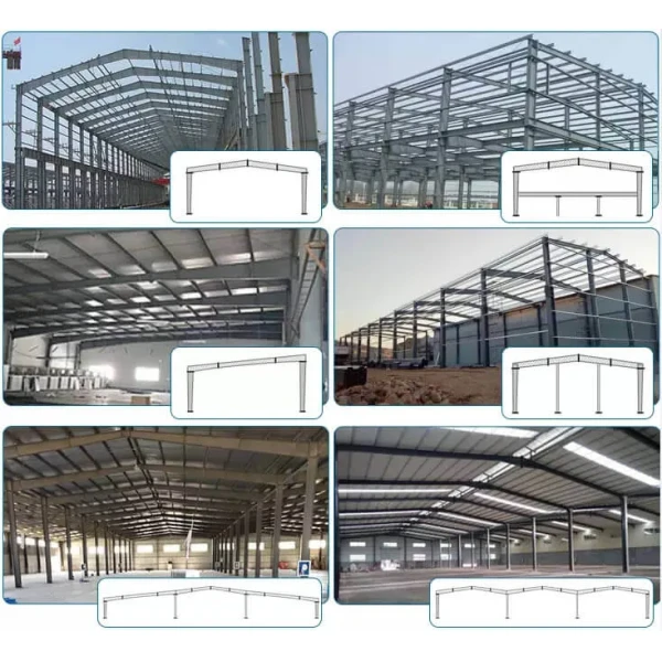 Galvanized Structural Steel Buildings Greenhouse Frame Q235B Q355B