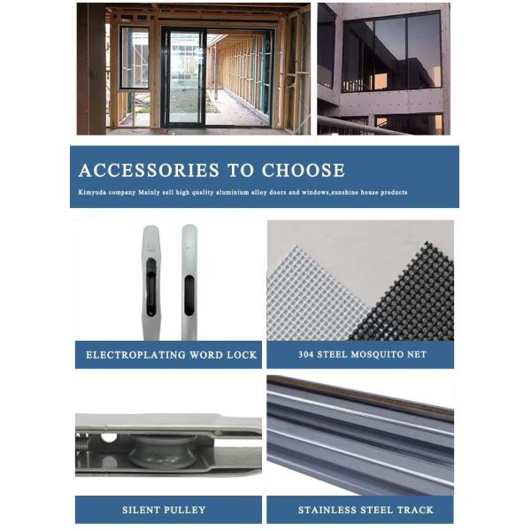 Double Glass Burglar Proof Sliding Window Aluminum Sliding Balcony Window with Security Bars