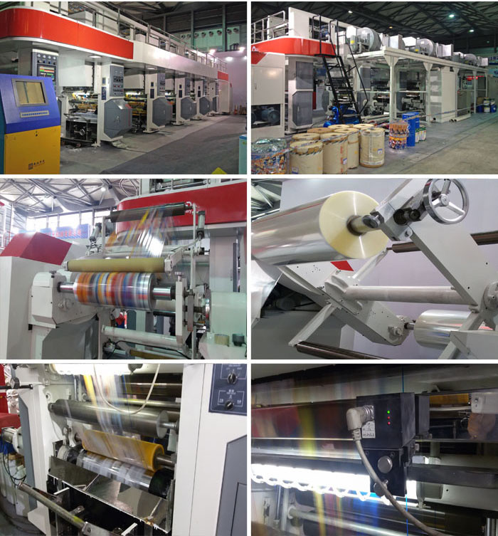 Rewinder / Unwinder Double Station Structure Rotogravure Printing Machine