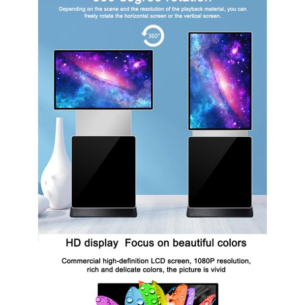 Oem Rotating LCD Digital Signage Android Advertisement Player waterproof