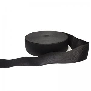 Buy cheap Black Polyester Knitted Elastic Tape 2.5cm Wide Knit Elastic For Garments product