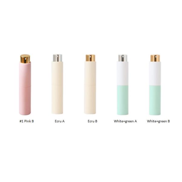 Wooden small Twist And Spritz Atomiserbottle inner glass vial with top aluminum Sprayer