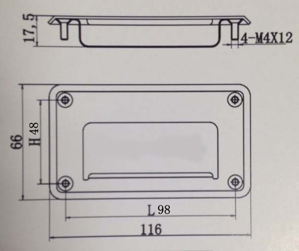 Stainless steel embedded flush pull hand chest drawer machinery equipment Handle Stainless steel embedded flush pull hand chest drawer machinery equipment Handle