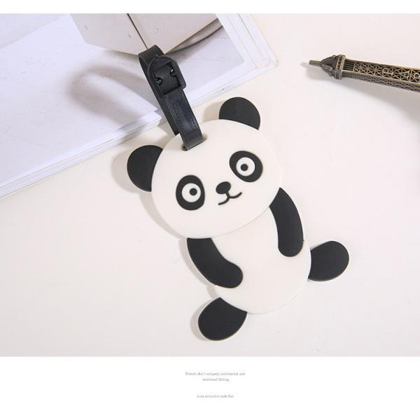 2-Pack Cute Silicone Luggage Tag With Name ID Card for Suitcases Non-Toxic Customized Welcome