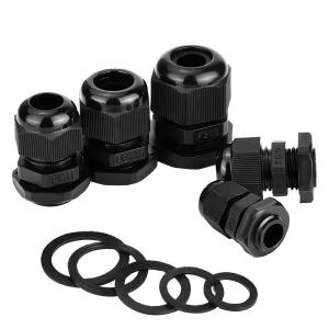 Plastic Waterproof Cable Connectors , Adjustable 3.5 - 14mm Cable Gland Joints PG7 PG9 PG11 PG16 Cable Accessories