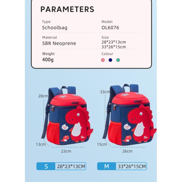 Toddler 3D Dinosaur Kindergarten Mochila Cute Cartoon Backpack For Boys Girls