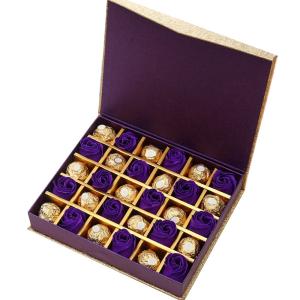 Buy cheap Book Shape Concealed Magnetic empty Chocolate Boxes With Dividers 23.2x19x4.6cm product