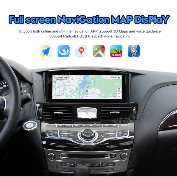 Viknav Car Radio For Infiniti Q70L (2013-2017) 10.25 inch Auto Upgrade Wireless CarPlay LCD Touch Screen GPS Navigation