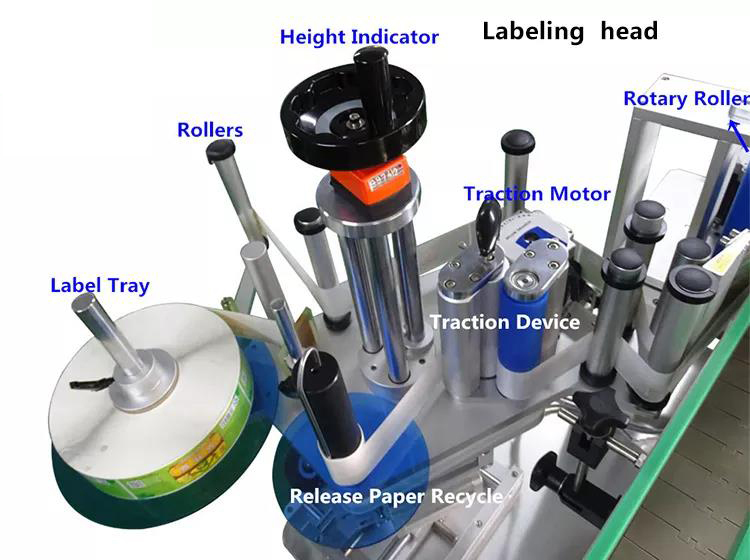 25 pcs/min Semi-auto Labeling Machine for Round Bottle Desktop Adhesive Sticker Labeling