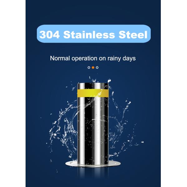 600mm Automatic Electric Hydraulic Retractable Bollards 304 Stainless Steel Bollards