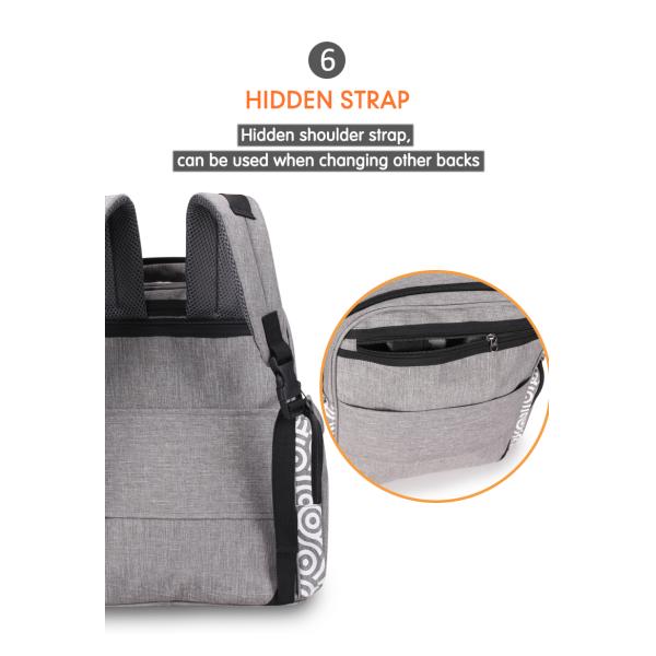 Large Capacity Maternity Mummy Diaper Bag Multi-functional Travel Backpack with Stroller Strap with Changing Station