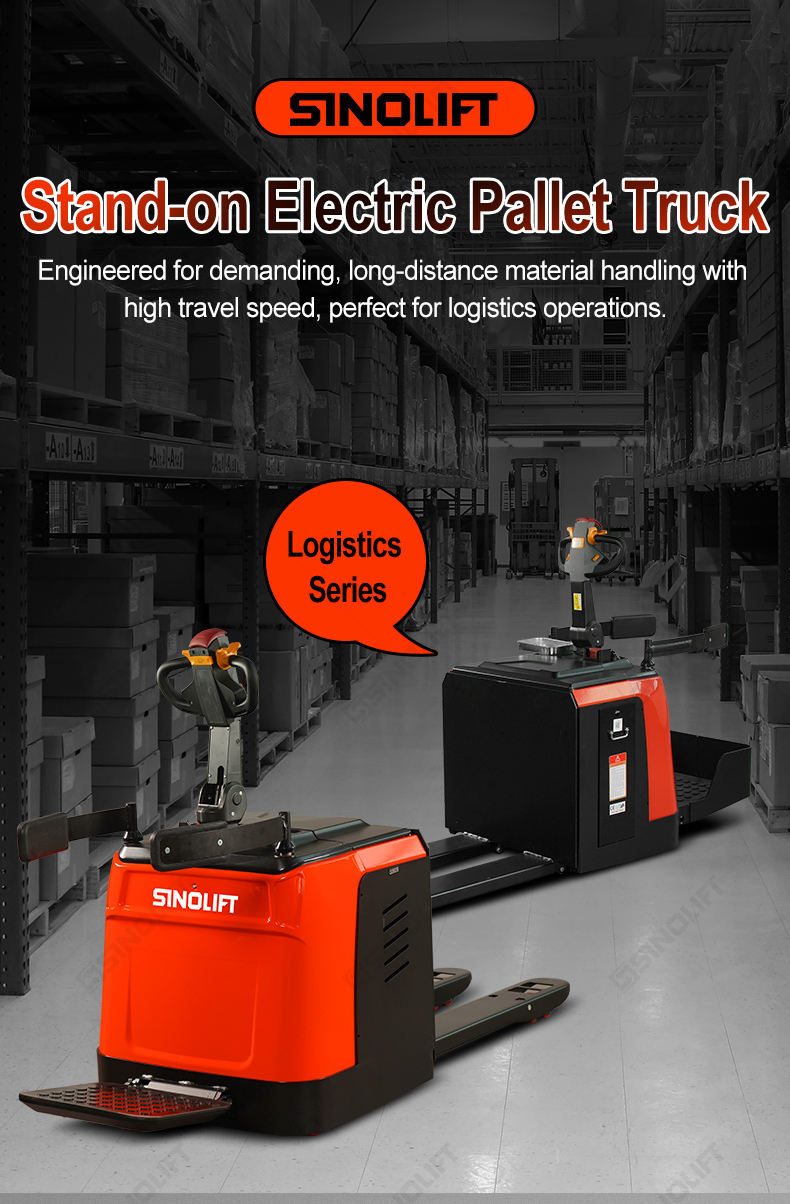 CBD20P CBD25P CBD30P Stand-on Electric Pallet Truck with Lithium-Ion Battery