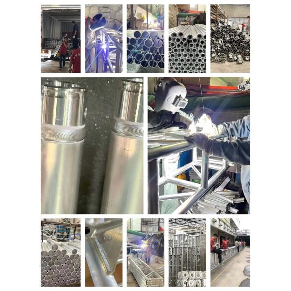 Aluminum Alloy Curved Roof Truss , Music Concert Circular Lighting Truss