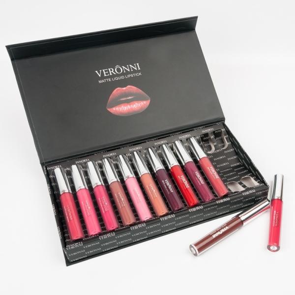 Eco Friendly Custom Printed Lipstick Lip Gloss Set Cosmetic Box Makeup Gift Box With Glossy Lamination