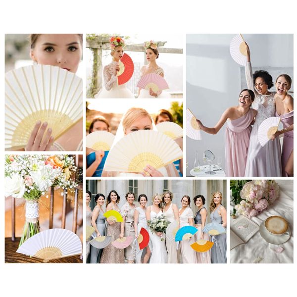Customized Logo Bamboo Folding Hand Fan Leopard Print Pattern Sublimation Technique for Wedding Dancing Clack Bamboo Crafts