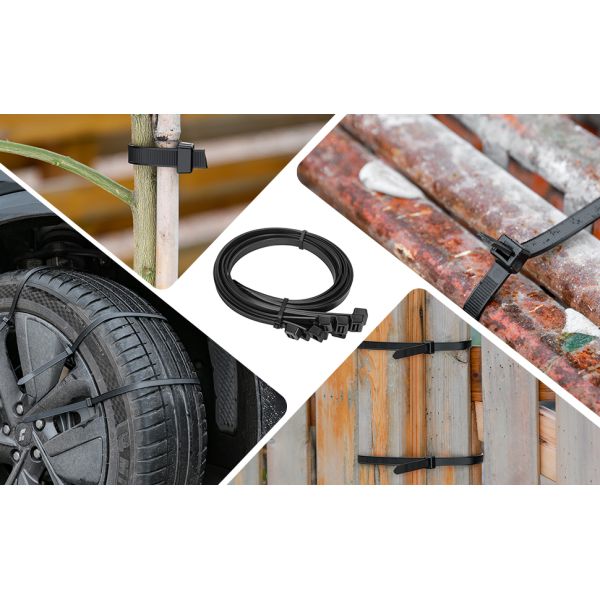 14 Inch Double Sided Zip Ties 350mm Length Environmental Friendly