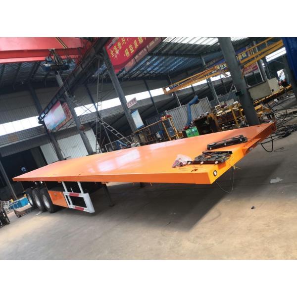 3 Axle Flatbed / Platform Semi Trailer for 20 FT/40FT/45FT Container Cargo Transport