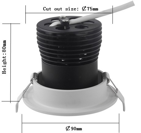 Led spotlight FIRE RATED,dimmable downlight for hotel ceiling led light downlight washer