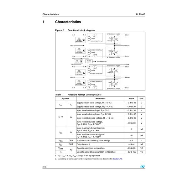 CLT3-4BT6-TR STMicroelectronics Interface Ic Quad Digital Term Communication Interface Module