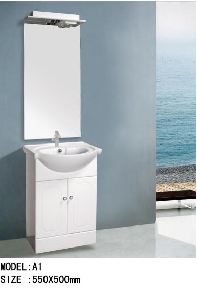Quality 15 mm door thicknes Waterproof MDF board white single sink vanity ISO2000 standard for sale