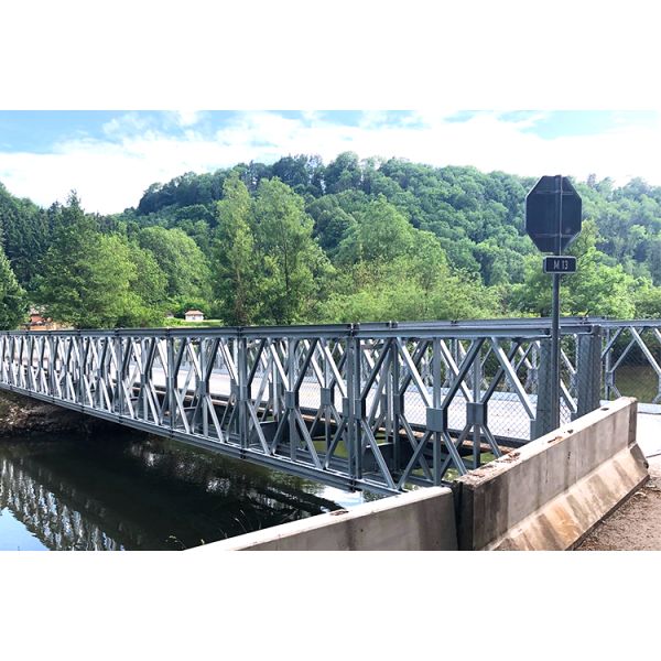 Galvanized Panel Steel Structure Bridge Q355 / Grade 350 / ASTM A992 Portable Steel Bridges