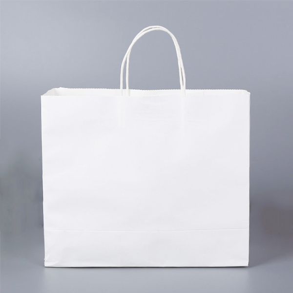 Fashion Recycled Kraft Custom Brown Paper Bags With Logo Shopping Support