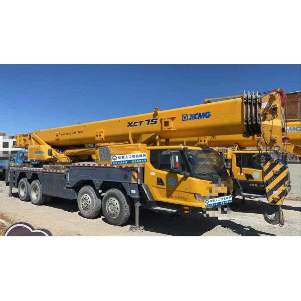 Used Truck Crane 2017-2021 Second Hand Lifting crane Hydraulic XCMG 75 Tons