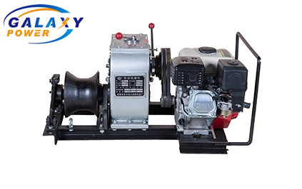 Fast Speed Gas Engine Shaft Driven 5 Ton Petrol Engine Powered Cable Puller Winch