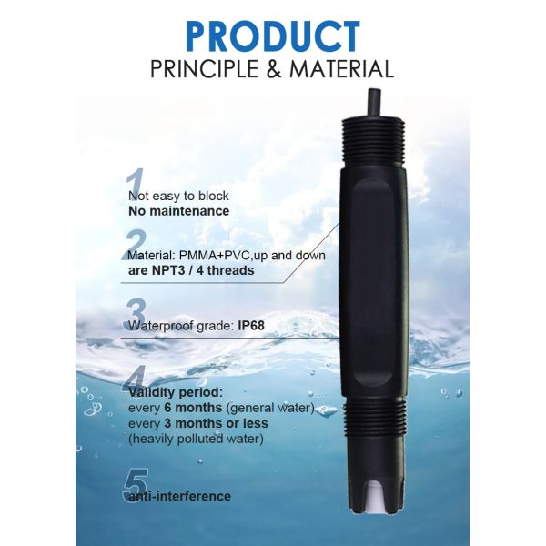 Calcium Nitrate Nitrite Fluoride and Chloride Ions Water Analysis Sensor with K Ion Type