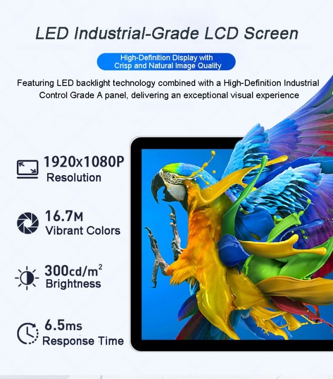 12.1 Inch Industrial Touch Computer Quad Core 1024*768 Resolution Win10/11 Linux Waterproof Tablet PC Desktops All in One Pc
