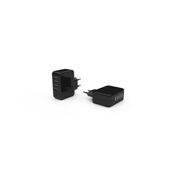 5V4.8A Fireproof PC 4 Port USB Travel Charger