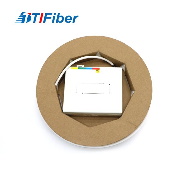 White FTTH Fiber Optic Patchcord With OTO Terminal Box