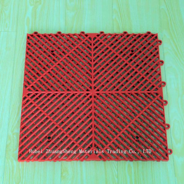 1.8mm China Multi-Purpose PP Modular Suspended Splicing Plastic Flooring Anti-Skid Plastic Sports Flooring factory