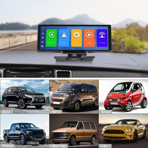 10.26" Wireless Carplay Dashboard Media Player 2.5K Android Auto