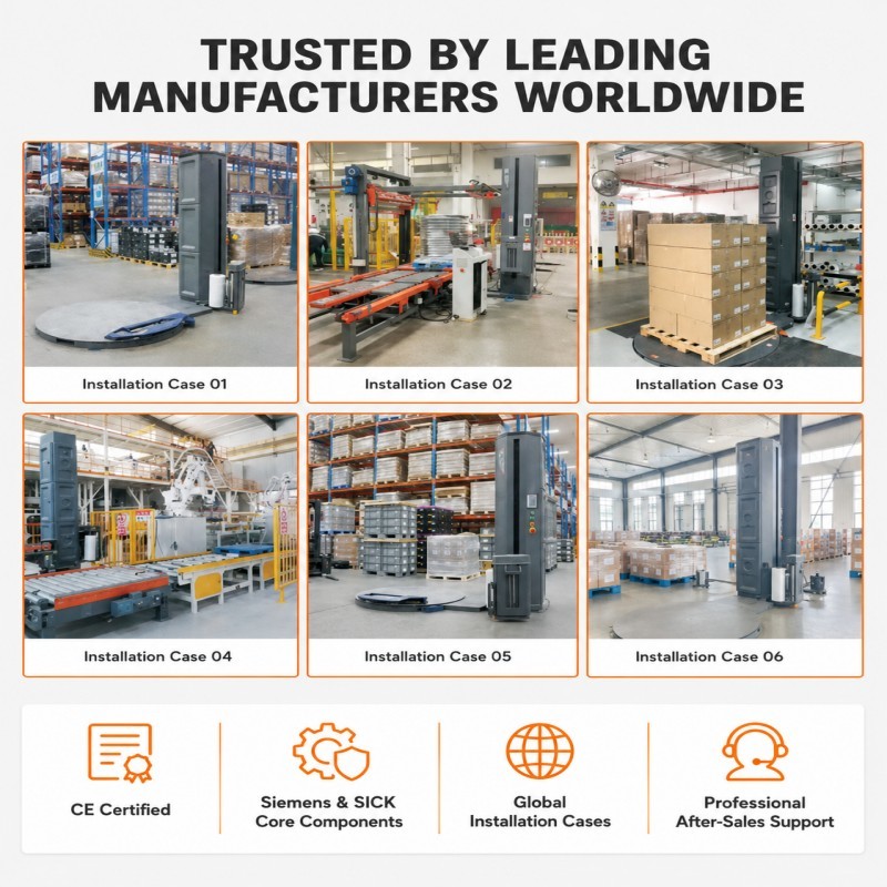 1500KG Automatic Stretch Wrapper Machine 2350mm Wrapping Height For Manufacturing Logistics
