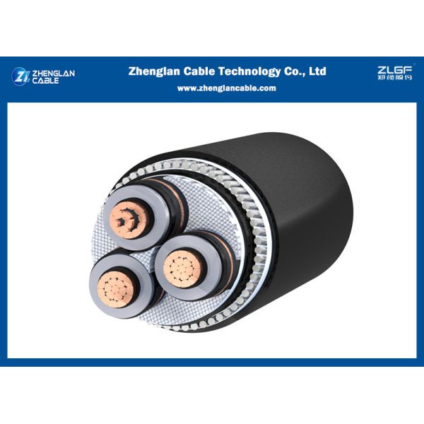 33KV Cu XLPE SWA/STA PE Medium Voltage Power Cables 3x75 SQMM