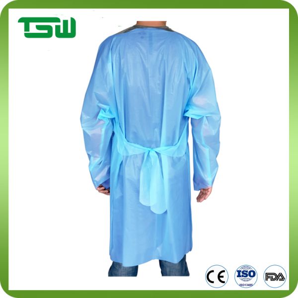 AAMI Level 2 3 45g Disposable CPE Apron With Thumb Hook