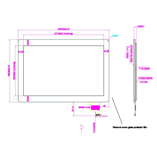 10 "Industrial Control Touch Screen