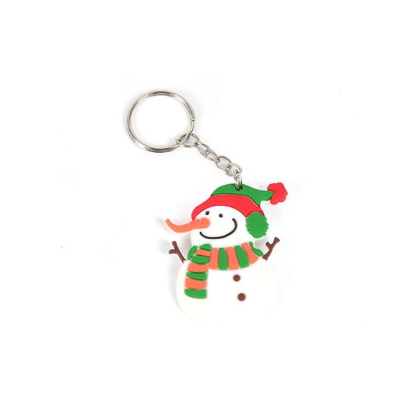 Cartoon Embossed Soft PVC Keyring For Advertising Normal Size 50mm