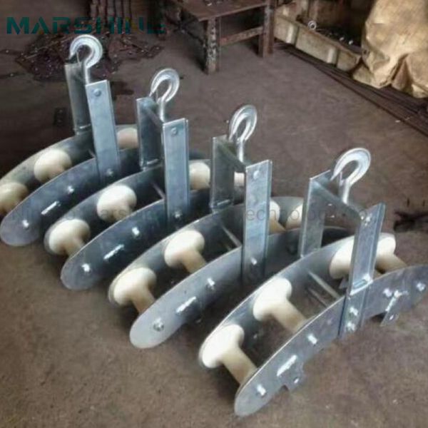 Quad Cable Pulley Blocks For Cable Pulling And Stringing Of Opgw Fiber Optical Cables