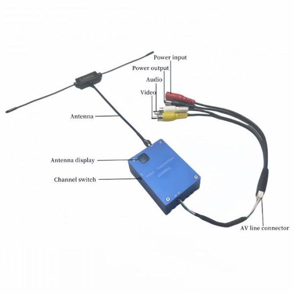 600Mhz VTX Analog Video Transmitter for Smooth Video Streaming with 8th 1