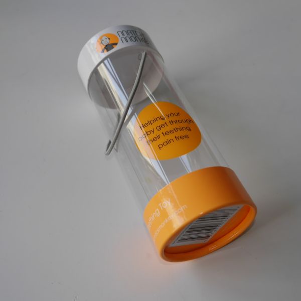 Small Clear Plastic Presentation Box , Personalised Clear Plastic Cups With Lids String Handle Tube Shape