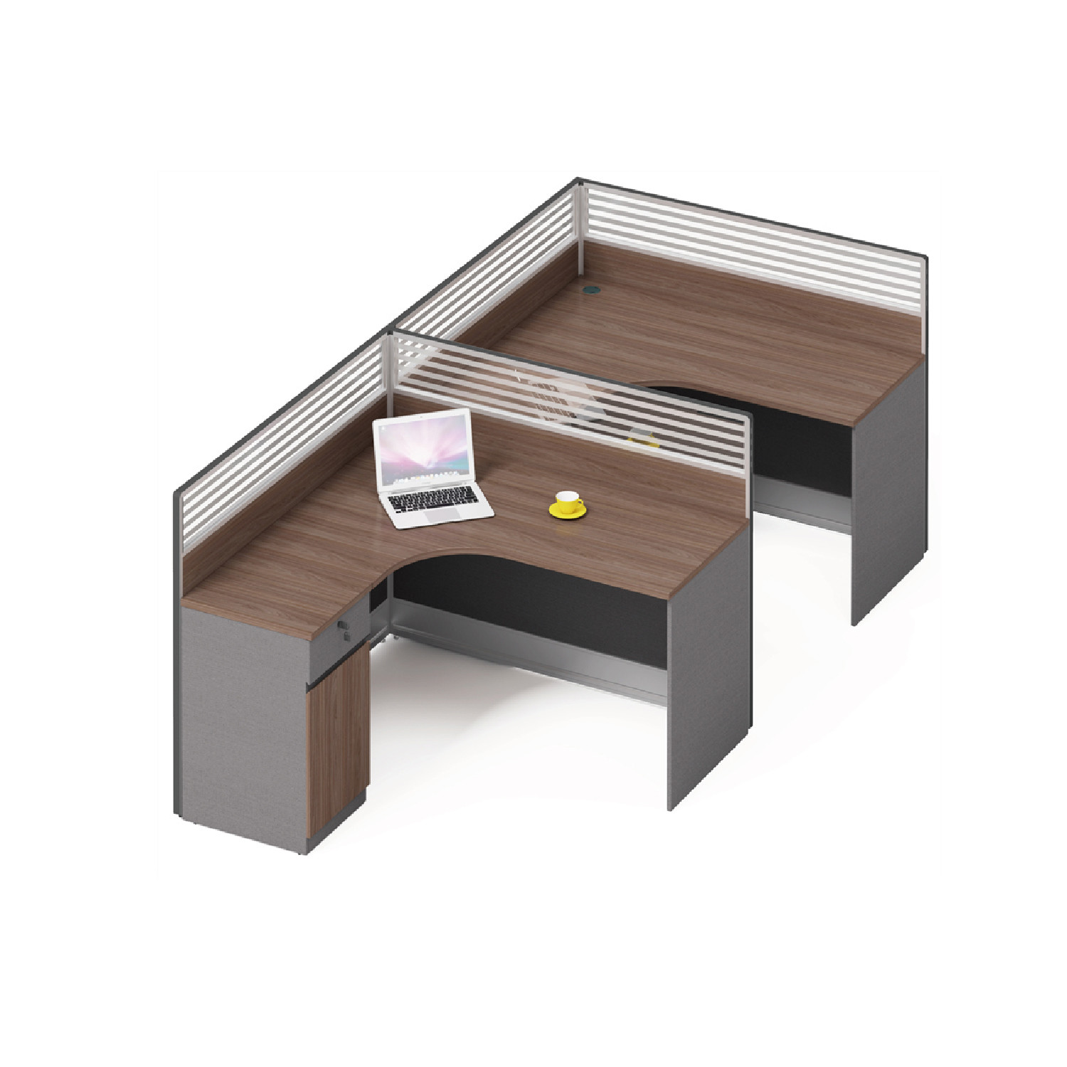 Buy cheap L2860*W1430*H1100mm Table With Partition Office Double Seats product