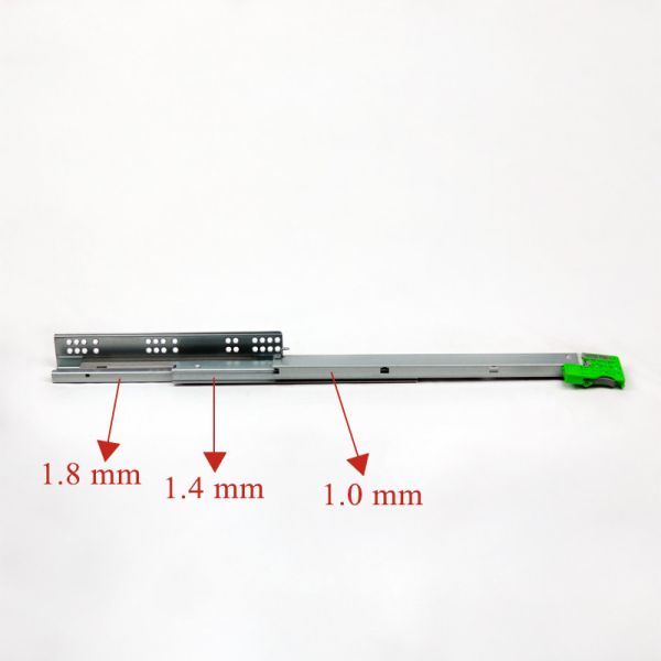 Hidden Full Extension Adjustable Drawer Slides 600mm With Knobs