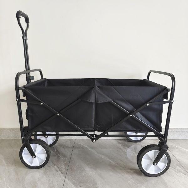 Adjustable Handle Heavy Duty Camping Cart Utility Collapsible Storage Folding Wagon