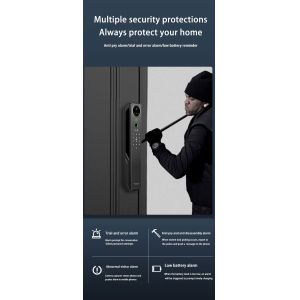 Heavyweight intelligent facial recognition lock Tuya Smart visual intercom